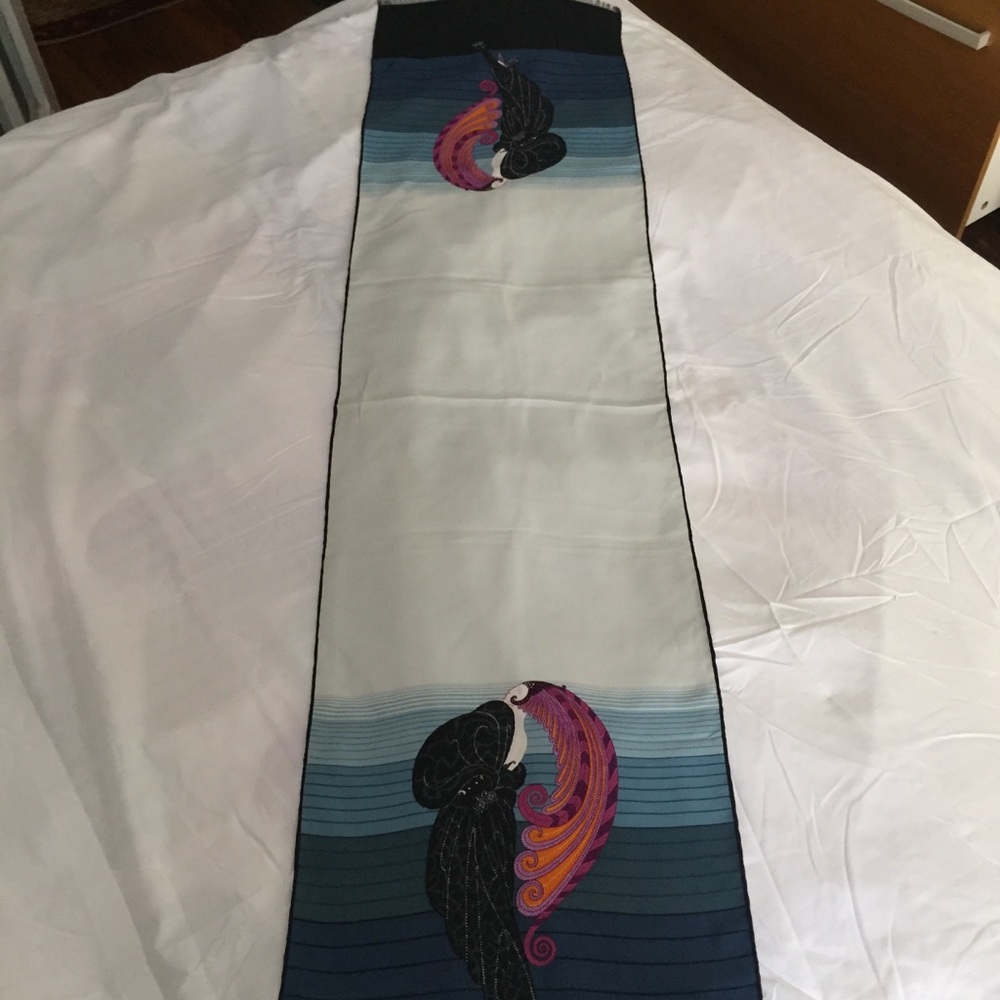 Erte Collectible scarf 1980’s long silk scarf